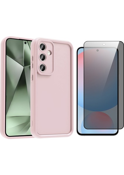 Samsung Galaxy S24 FE Kılıf Kamera Korumalı Zore Ananas Kapak + Hayalet Ekran Koruyucu