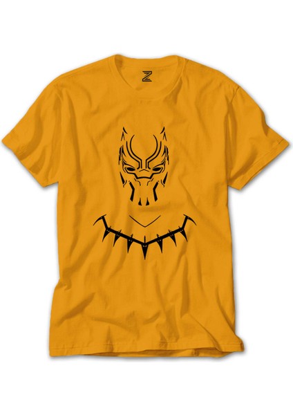 Black Panther With Necklace Sarı Tişört Liyada