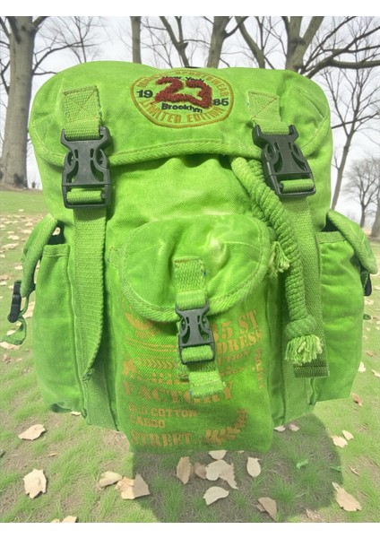 Tek Gözlü Vintage Disayn Unisex Sırt Günlük Okul Gezi Kamp Trekking Çantası Kc Ahtapot Bag 26 cm x 42 cm