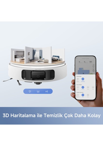 E40ULTRA Robot Süpürge 19.000 Pa Emiş Gücü