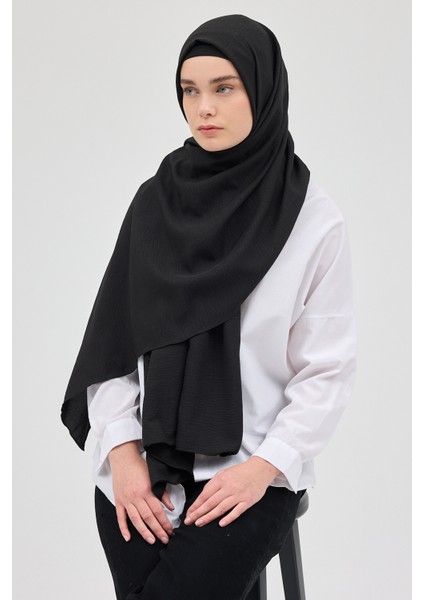 Pamuk Jaz Şal Siyah 5674