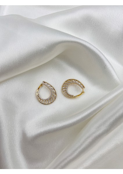 Fıora Taşlı Gold Kaplama Xuping Paslanmaz Çelik Küpe fırsatları