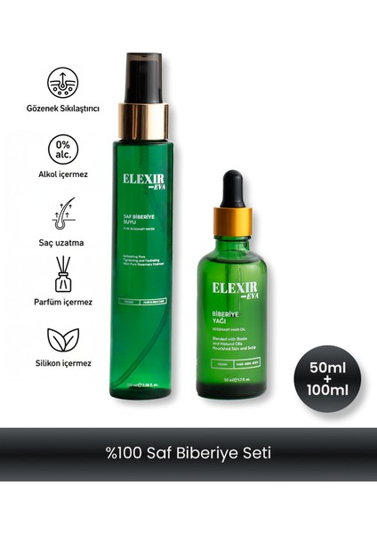 -Biberiye Yağı & Biberiye Suyu Avantajlı Bakım Paketi – Saç Dökülmesine Karşı Destek