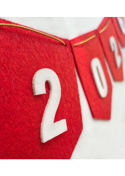 Yılbaşı Flama Dekoratif Banner Keçe 2026 Yeni Yıl Duvar Süsü fırsatları