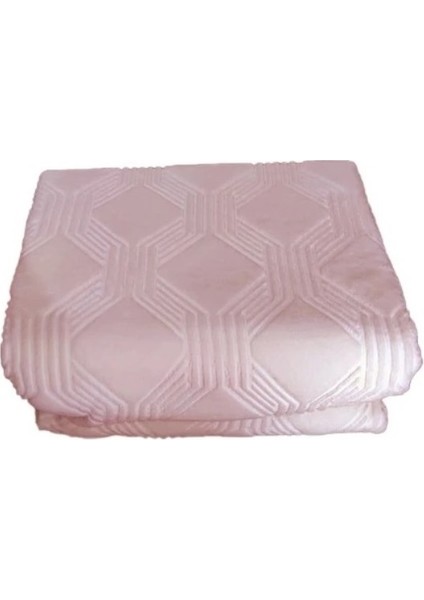 Trendy Embos Tek Kişilik Battaniye(155x220)-Art Deco Cameo Rose