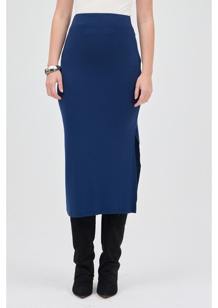 Laci Likralı Uzun Lastik Bel Etek 8157A modelleri