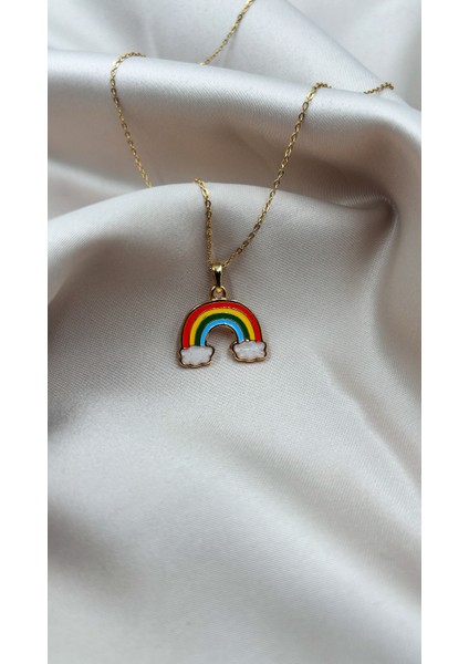 Fıora Gökkuşağı Kolye Ayarlanabilir Gold Renk Zincir Paslanmaya Karşı Dayanıklı fiyatları