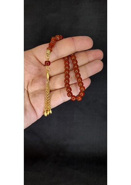 Çubul Kehribar Tesbih El Boy Kahverengi Renk T-422 fırsatları