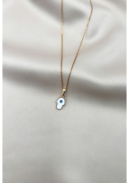 Fıora Fatma Ana Eli Kolye Ayarlanabilir Gold Zincirli modelleri