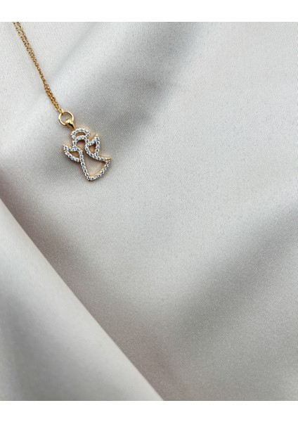 Fıora Zirkon Taşlı Melek Kolye Ayarlanabilir Gold Zincir fiyatları