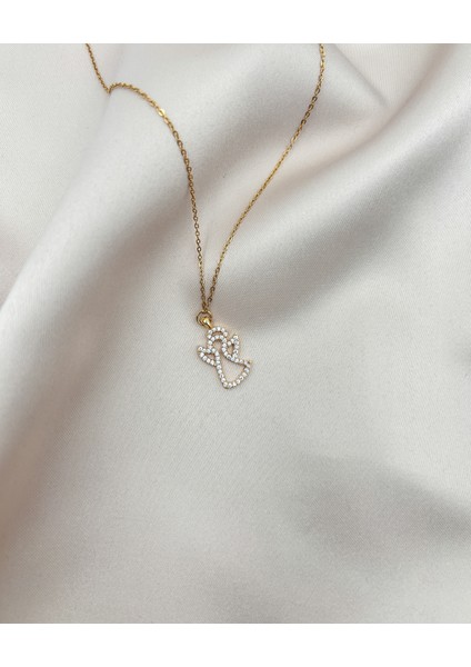 Fıora Zirkon Taşlı Melek Kolye Ayarlanabilir Gold Zincir indirimleri