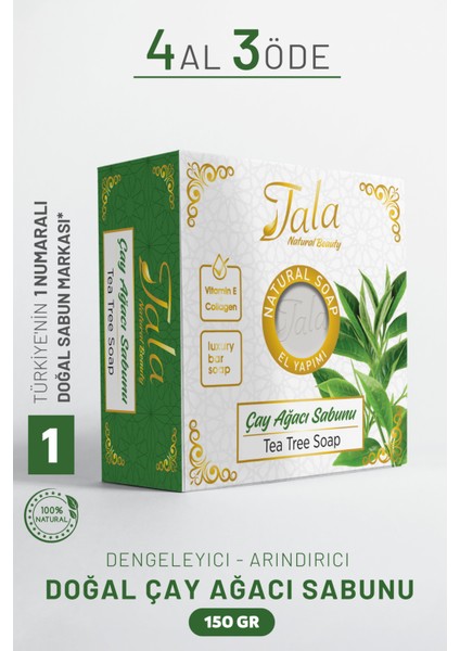 Çay Ağacı Sabunu Arındırıcı ve Sebum Dengeleyici Yağlı Ciltler İçin Doğal Sabun 150 Gr