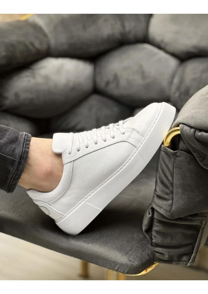 Bagsshoes 2501 Footcap Erkek Hakiki Deri Yüksek Taban Premium Sneaker Ayakkabı