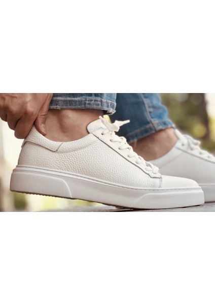 Bagsshoes 2501 Footcap Erkek Hakiki Deri Yüksek Taban Premium Sneaker Ayakkabı