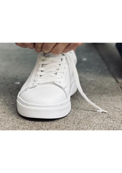 Bagsshoes 2501 Footcap Erkek Hakiki Deri Yüksek Taban Premium Sneaker Ayakkabı