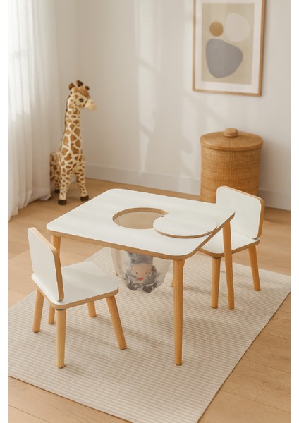 Çocuk Aktivite Masası, Çalışma Masası Sandalye Takımı Sepetli Etkinlik Masası- Yaz- Sil Yüzey fırsatları