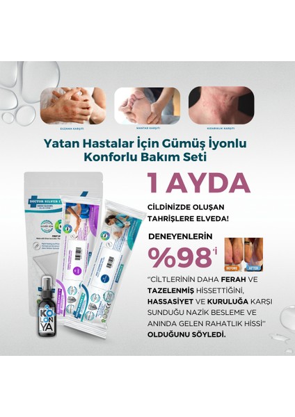 Gümüş İyonlu Yatan ve Evde Hasta Bakım Seti 25'li Perine, Vücut Temizleme Mendili, Vücut Temizleme Kesesi, Bone fırsatları