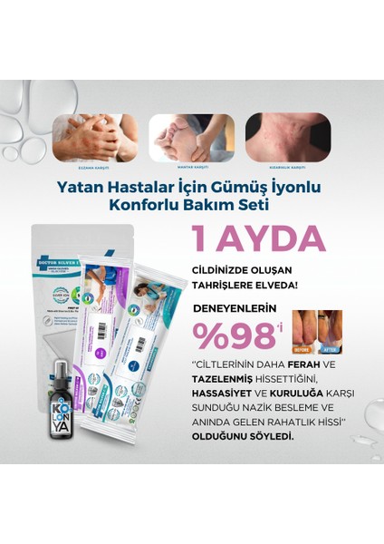 Gümüş İyonlu Yatan ve Evde Hasta Bakım Seti 50'li Perine Vücut Temizleme Mendili, Vücut Temizleme Kesesi, Bone fırsatları