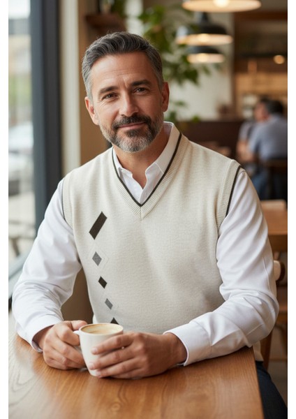 Erkek Çelik Örgü Intersiye Kışlık Kalın Triko V Yaka Triko Örgü Tüylenmez Baba Süveter modelleri