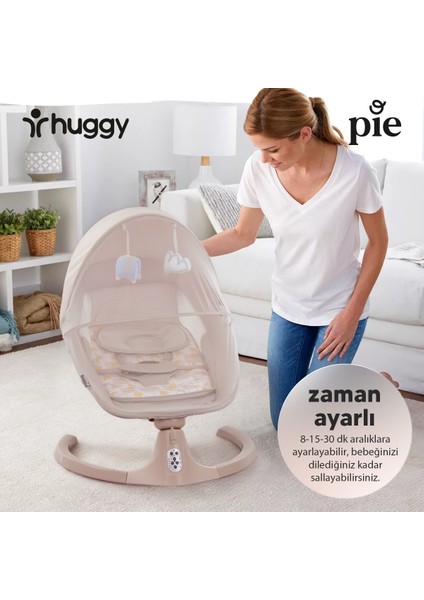 Pie Yenidoğana Uygun Otomatik Sallanabilir Kumandalı Bluetooth Müzikli Ana Kucağı