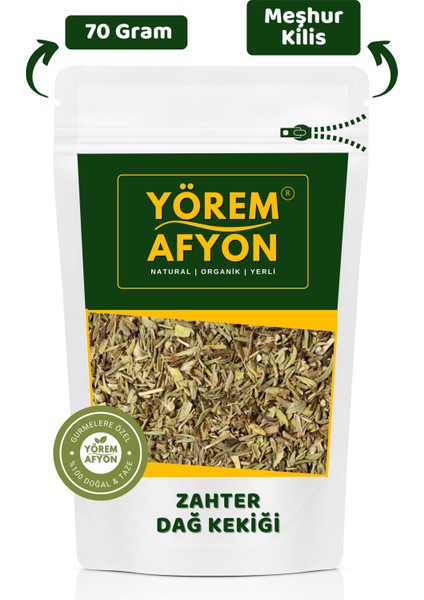 Yörem Afyon Anadolu’nun Sofra Mirası Hoş Kokulu El Toplaması Doğal Kurutulmuş Zahter (Origanum Syriacum) | 70GR