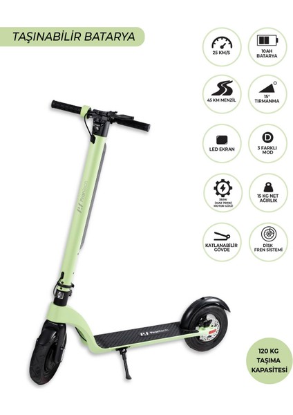 X8 Elektrikli Scooter - Max 700 W Çıkartılabilir Batarya Özellikli Scooter