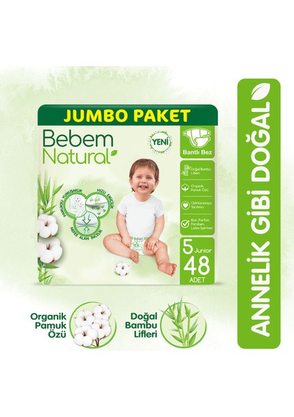 Bebek Bezi 5 Beden Junior Jumbo Paket 48 Adet