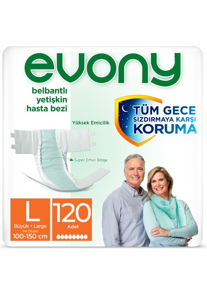 Yetişkin Hasta Bezi Large 120 Adet