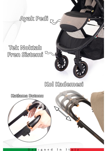 2028 Venüs Travel Sistem Bebek Arabası Bej