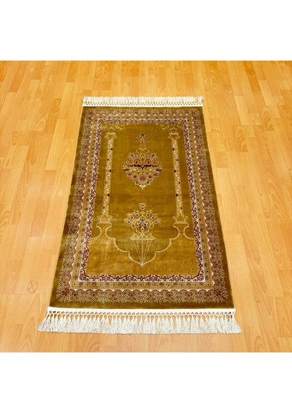 Desenli Ipek Sarı Seccade fiyatları