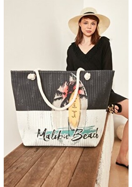 Kadın Plaj Çantası Yaz İçin Şık ve Ergonomik Tasarım Büyük Boy Çok Renkli Y1670-15