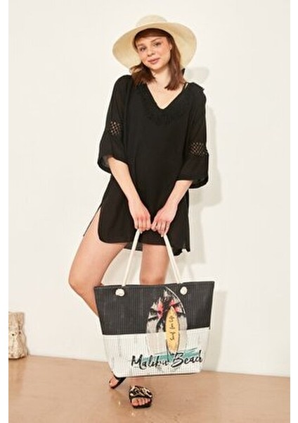 Kadın Plaj Çantası Yaz İçin Şık ve Ergonomik Tasarım Büyük Boy Çok Renkli Y1670-15 fiyatları