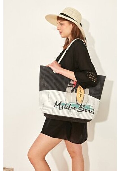 Kadın Plaj Çantası Yaz İçin Şık ve Ergonomik Tasarım Büyük Boy Çok Renkli Y1670-15 modelleri