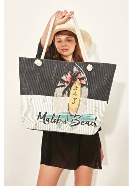 Kadın Plaj Çantası Yaz İçin Şık ve Ergonomik Tasarım Büyük Boy Çok Renkli Y1670-15 fırsatları