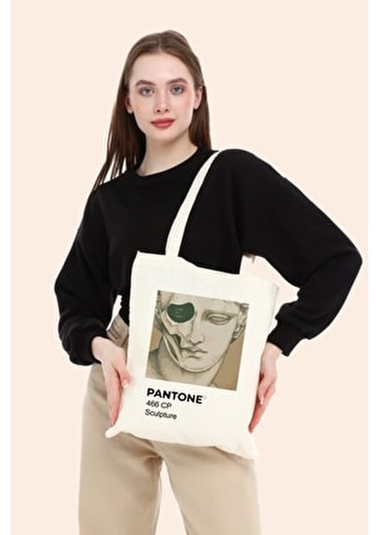 Pantone Sculpture Bez Çanta Pamuk Çevre Dostu 35x40 cm Ergonomik Tasarım indirimleri