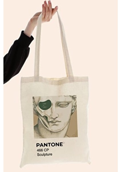 Pantone Sculpture Bez Çanta Pamuk Çevre Dostu 35x40 cm Ergonomik Tasarım