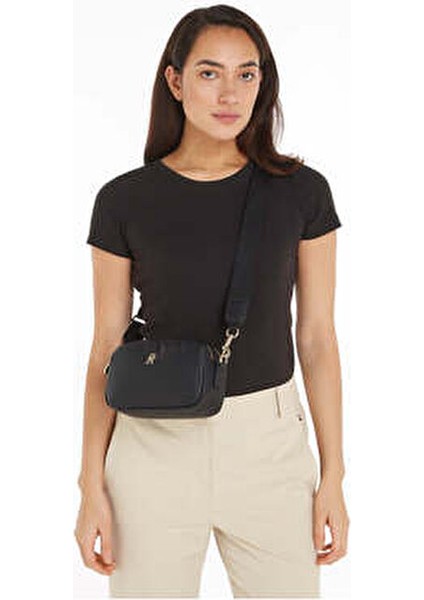 Kadın Çapraz Çanta Moda Trendlerine Uygun Şık Görünüm Siyah