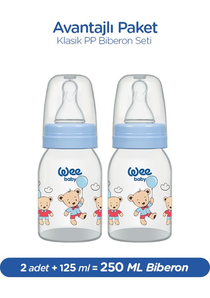 Klasik Pp Biberon 125 ml - Mavi (2'li Set) fiyatları