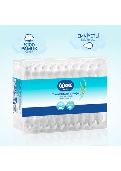 Emniyetli Kulak Temizleme Çubuğu Seti (60x3 180 Adet) fırsatları