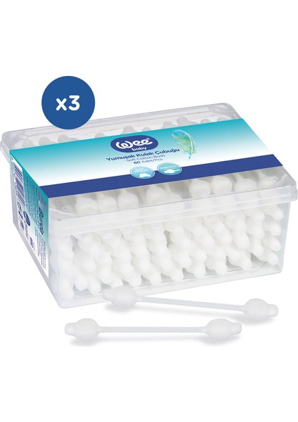 Emniyetli Kulak Temizleme Çubuğu Seti (60x3 180 Adet) indirimleri