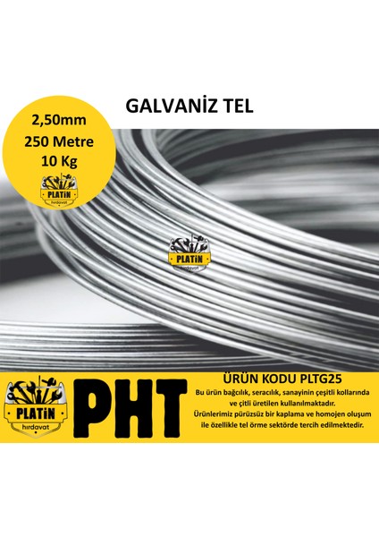 Galvaniz Tel 2,5mm 10 kg ( 250 Metre )