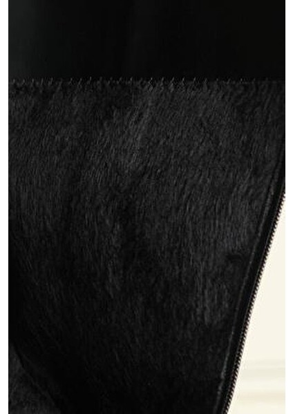 Fabia Siyah Renk Kadın Diz Altı Çizme