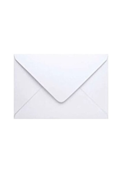 200 Adet 14x20 cm Beyaz Davetiye Zarfı Kalın Üçgen Kapak ile İdeal Seçim