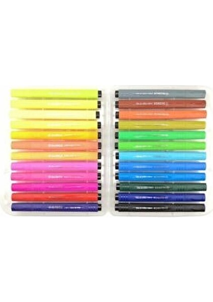 Jumbo Keçeli Kalem 24'lü Renkli Kalem Seti Çocuklar İçin 24 Farklı Renk fiyatları