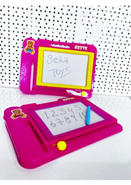 Orta Boy Yazı Tahtası Pembe Renk 27x19,5 cm Çocuklar İçin Eğlenceli Kullanım fiyatları