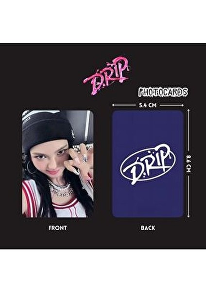 Babymonster Rami Drip Photocards Set 4 Adet Çok Renkli 5.5 x 8.6 cm modelleri