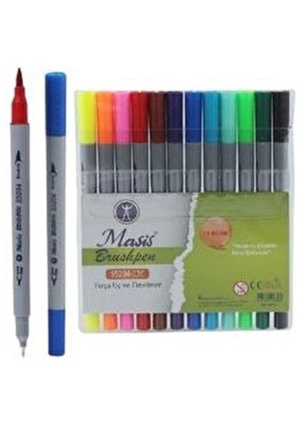 Fırça Keçe Uç Fineliner Kalem 12 Renkli Uzun Ömürlü Kullanım İçin Tasarlandı fiyatları