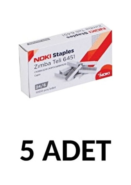 Zımba Teli No:24/6 Beyaz Renk 5 Adet 1000'li Sarf Malzemeleri Ofis Kullanımı İçin fırsatları