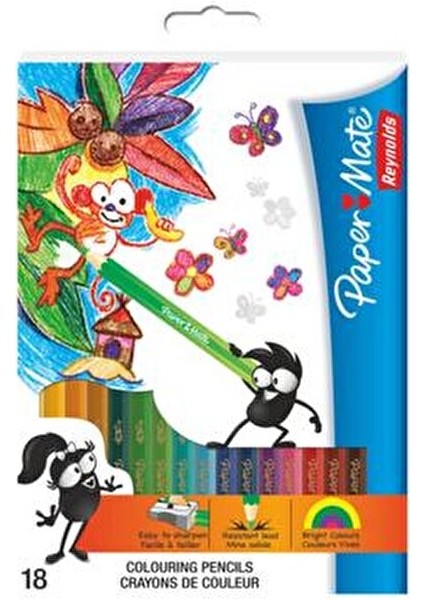 18 Renkli Kuruboya Kalemi Seti Eğlenceli Boyama Aktiviteleri için Uygun modelleri