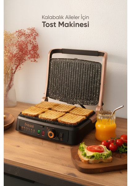 FR-TM01 Vintage Retro Izgara ve Tost Makinesi 6 Dilim Kapasiteli 2000W fiyatları